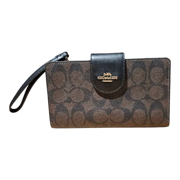 Women's Coach Wallet Brown and Black - Picture 3 of 15